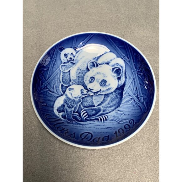 B&G Mothers Day 1992 Panda Plate 6" Copenhagen Porcelain Collectible - Picture 11 of 12